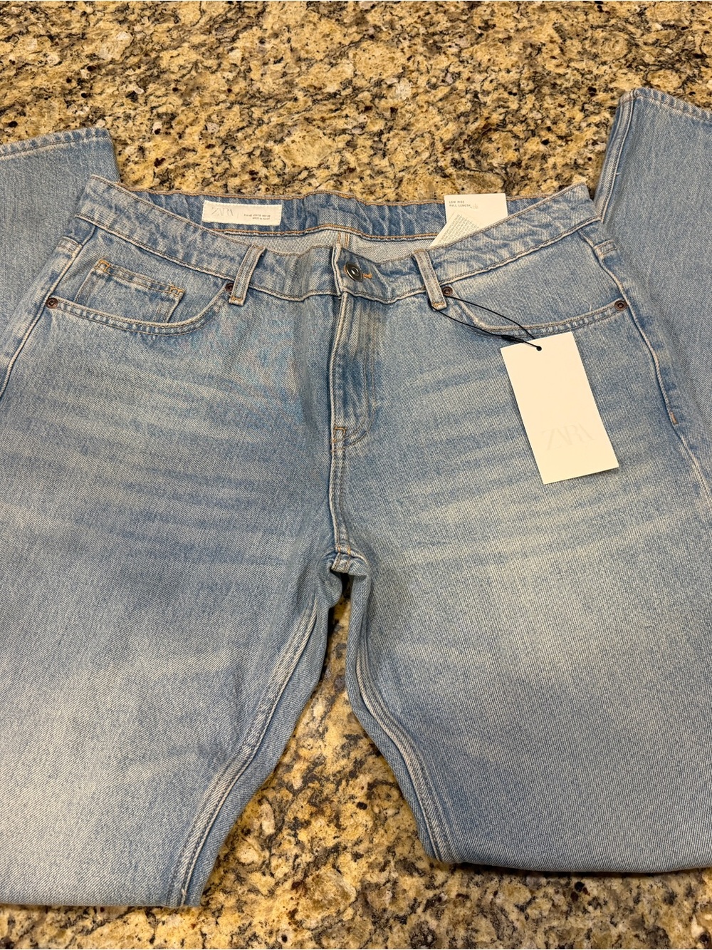 ZARA Light Blue Straight-Leg Jeans